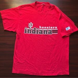 Vintage Indiana Hoosiers T Shirt NCAA Final Four Logo Athletic Size Large